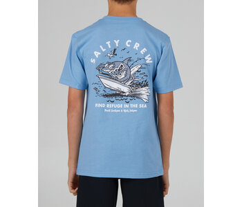 T-shirt junior hot road shark marine blue