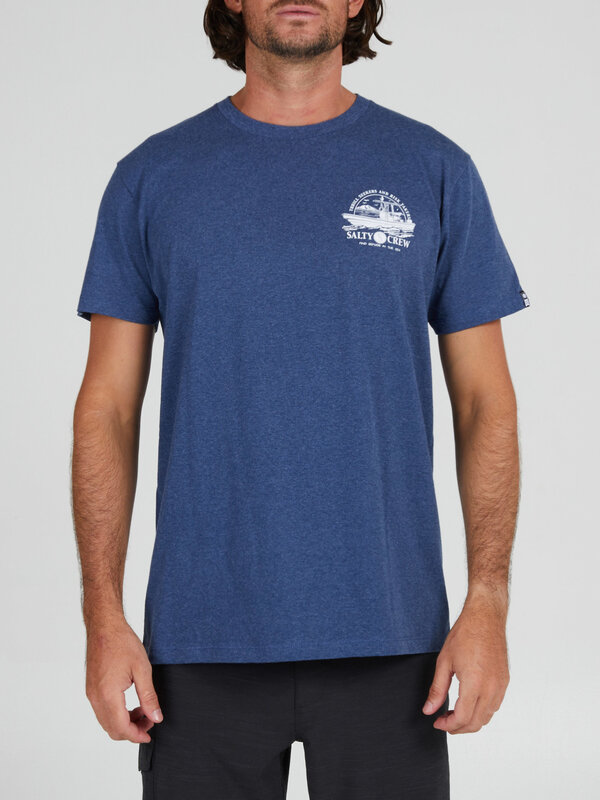 salty crew T-shirt homme super panga classic navy/heather