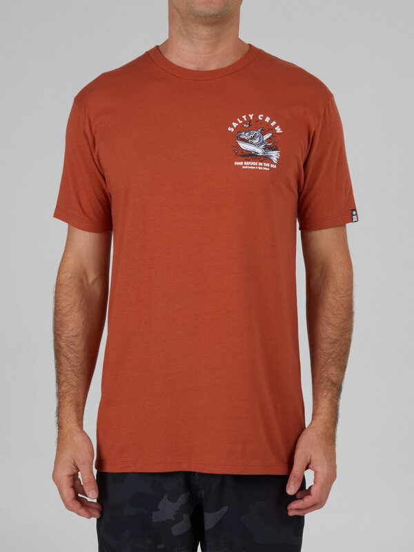 salty crew T-shirt homme hot road shark rust