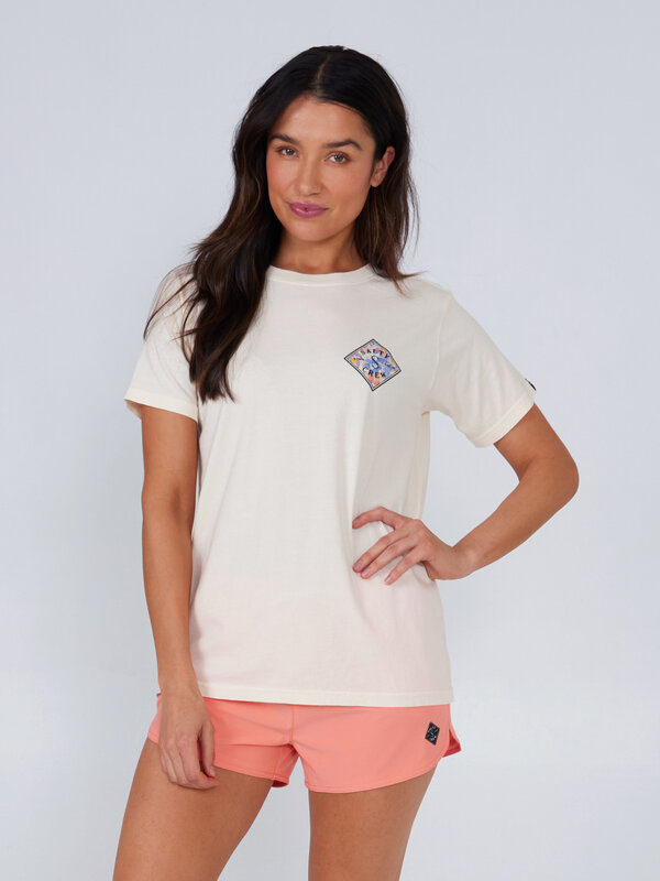 salty crew T-shirt femme printed tippet boyfriend bone