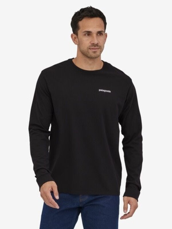 Patagonia Chandail long homme home water trout responsibili-tee black