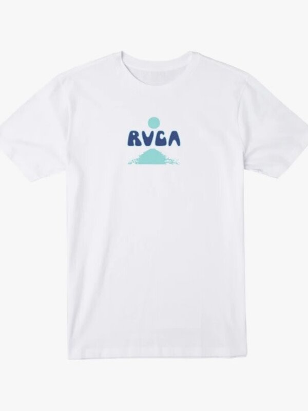 rvca T-shirt homme bluelagoon white