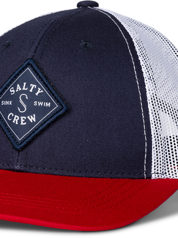 salty crew Casquette garçon sealine retro trucker navy/red/white