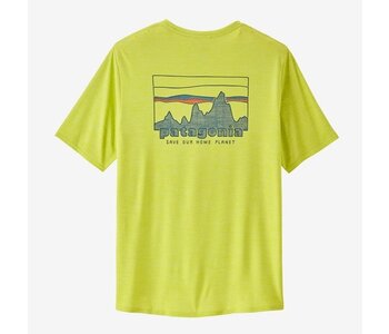 T-shirt homme cap cool daily graphic '73 skyline: phosphorus green x-dye