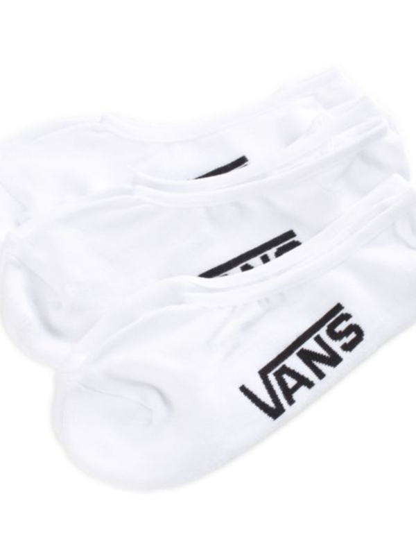 vans Bas homme classic no show 3 pack white