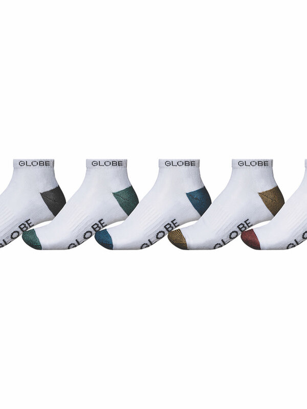 globe Bas homme ingles ankle 5 pack white/assorted