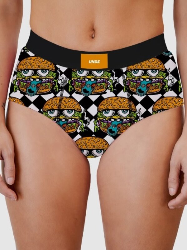 Boxer femme cheeky high-waisted burger Edith Boucher