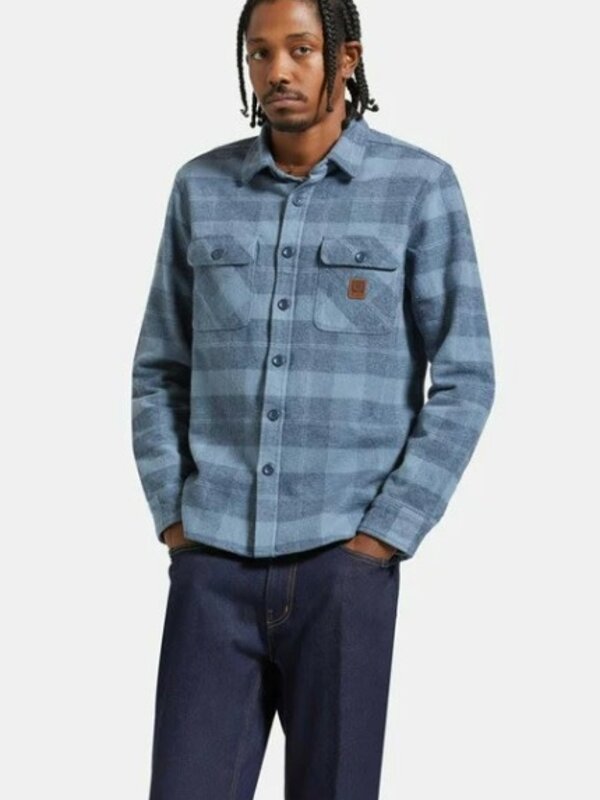 Brixton Chemise homme bowery heavy weight mirage blue /washed navy