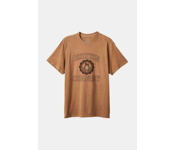 T-shirt homme university standard tobacco brown worn wash