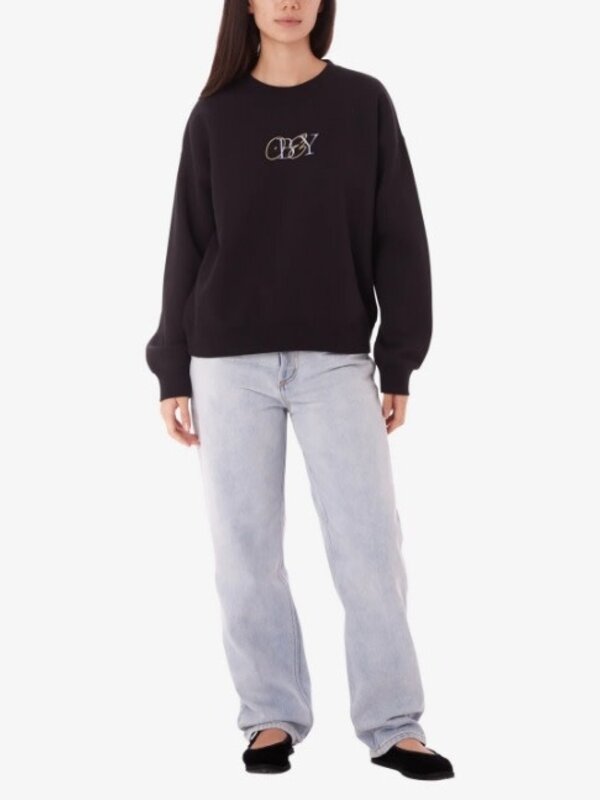 Obey Ouaté femme type mix crew digital black