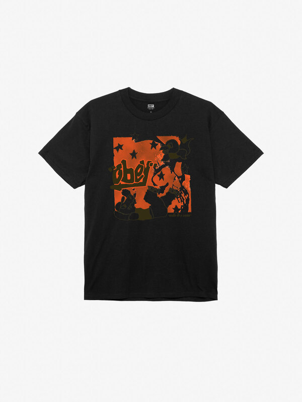Obey T-shirt homme wake up and laugh black