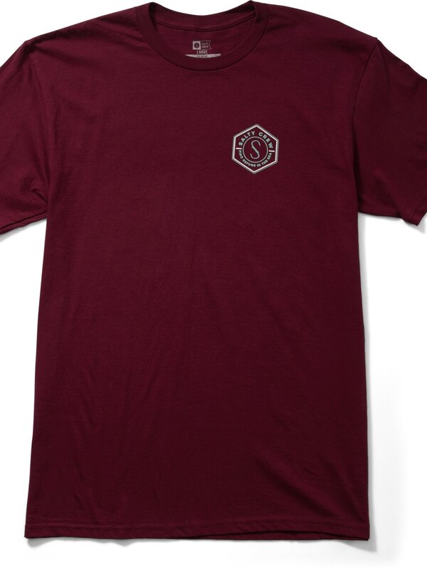 salty crew T-shirt homme hexed burgundy