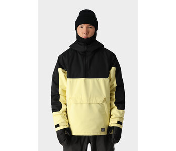 Manteau homme renewal insulated anorak dusty yellow colorblock