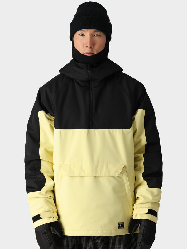 686 Manteau homme renewal insulated anorak dusty yellow colorblock
