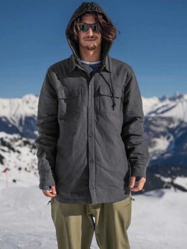 volcom Manteau homme ins rinding flannel heather black