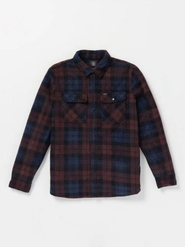 volcom Chemise homme bowered fleece merlot