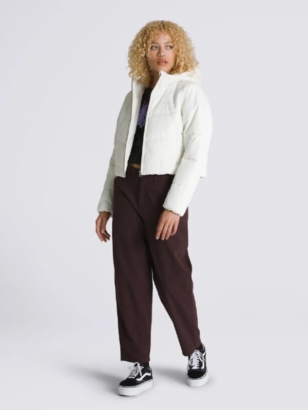 vans Manteau femme MTE foundry crop puff hooded marshmallow white