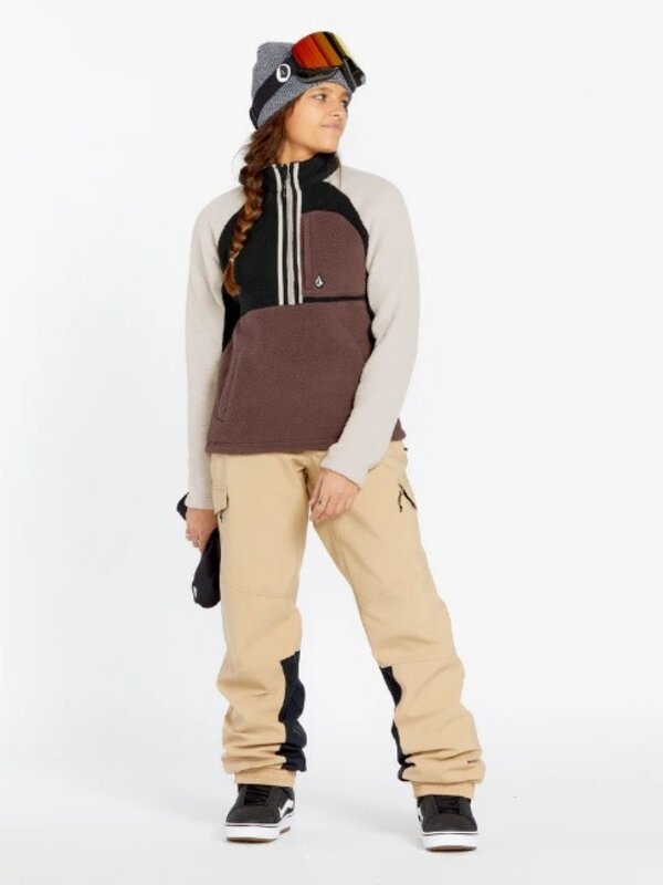 volcom Polar femme demi zip mahogany