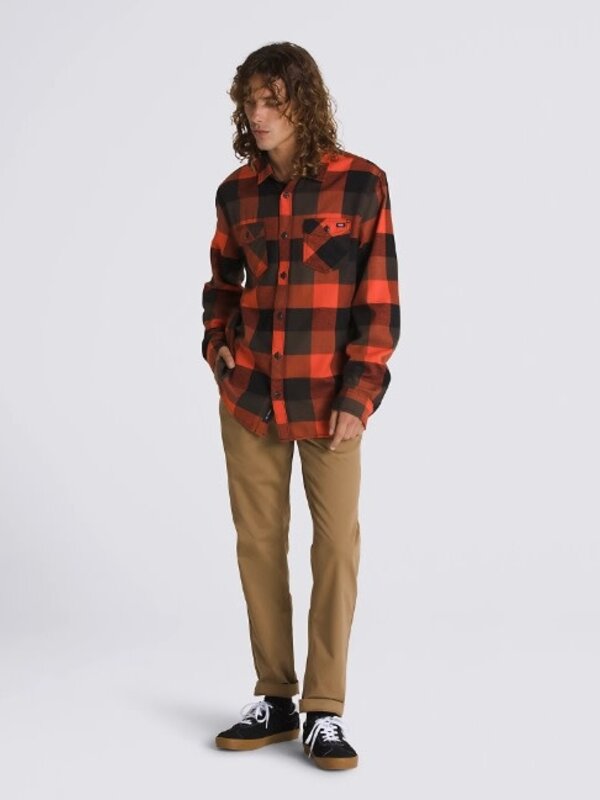 vans Chemise homme box flannel classic black/fiesta