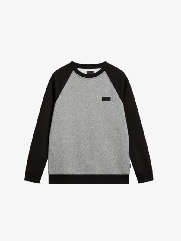 vans Ouaté homme core basic raglan crew black/cement heather