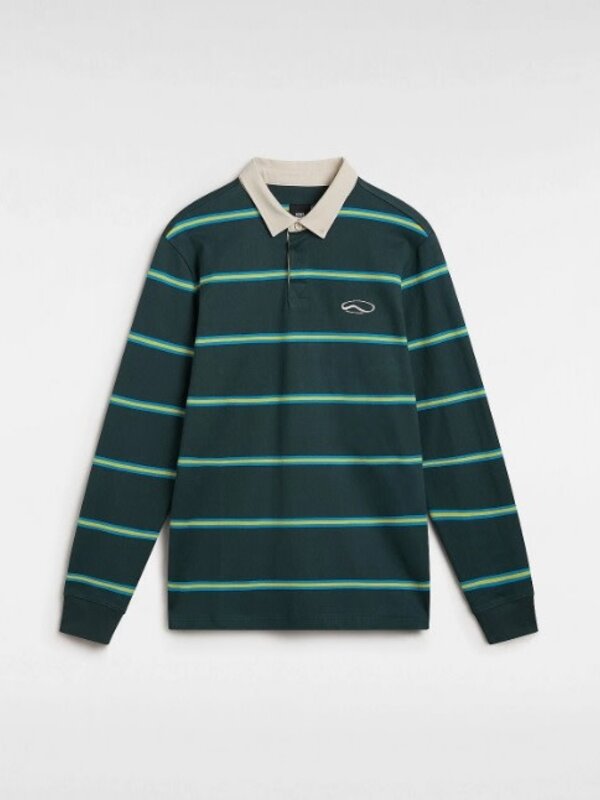 vans Chandail long garçon gatewood rugby stripe green gables