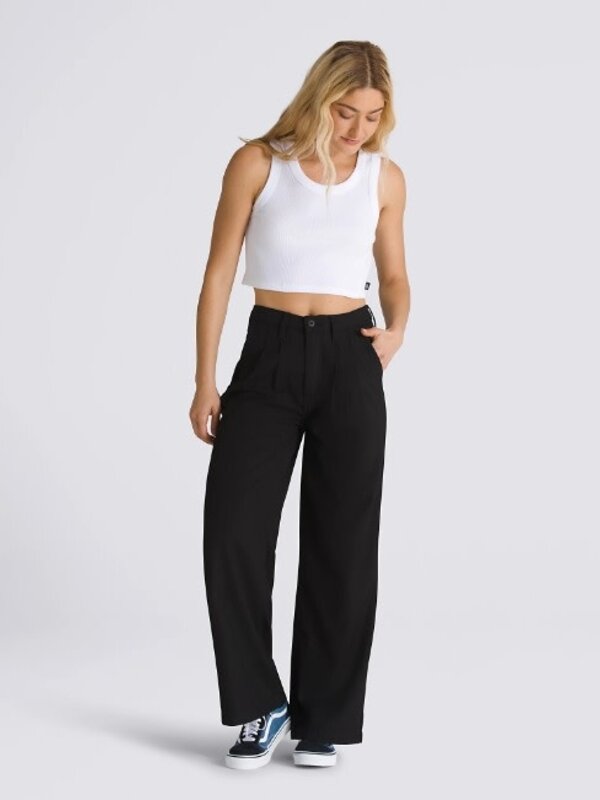vans Pantalon femme alder relaxed pleated black