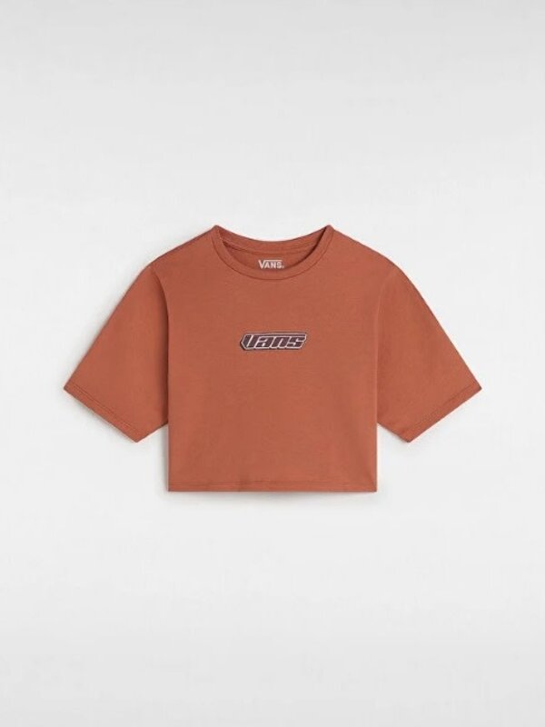 vans T-shirt femme retro v crew crop II auburn