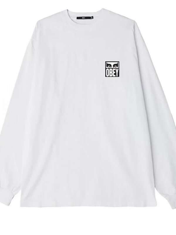 Obey Chandail long homme obey eyes icon 2 white