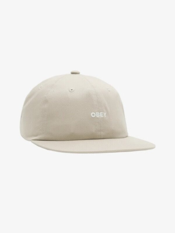 Obey Casquette bold twill 6 panel strapback unbleached
