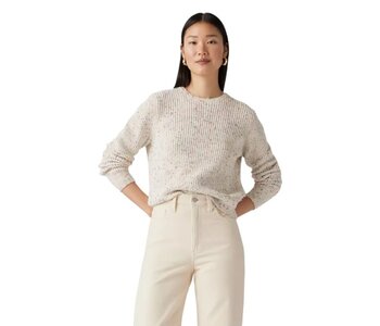 Pull femme snowflake pullover sunny cream confetti