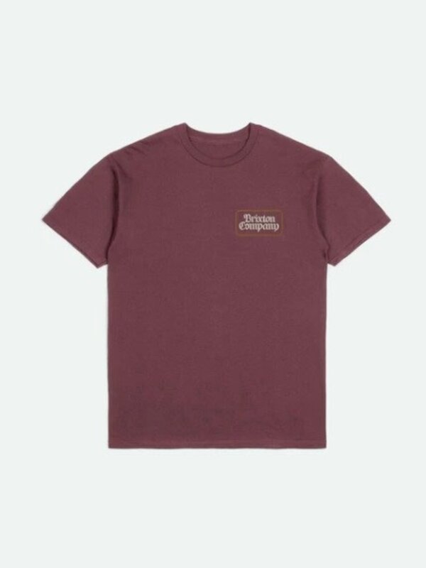 Brixton T-shirt homme norvell mahogany worn wash