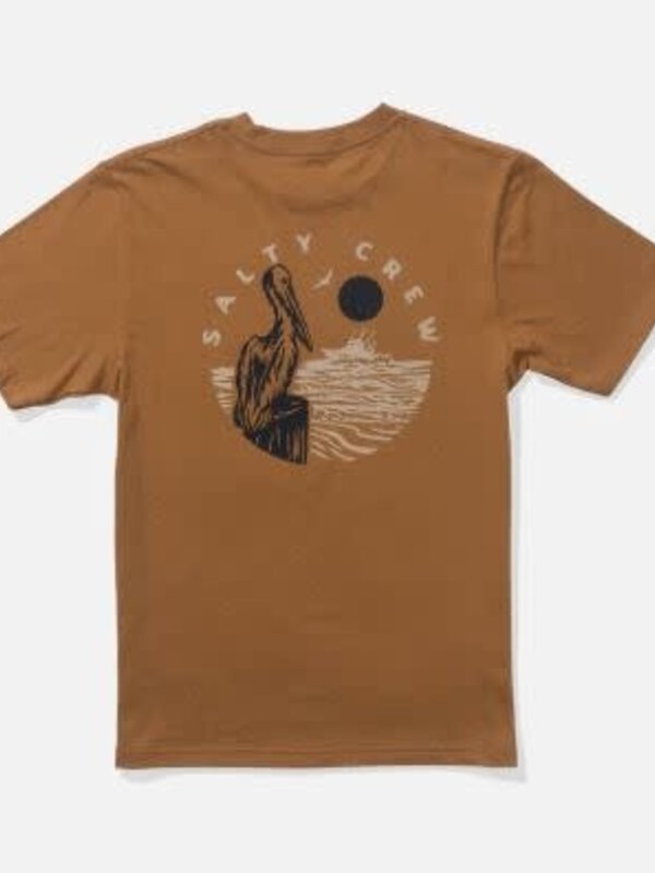 salty crew T-shirt junior stakeout caramel