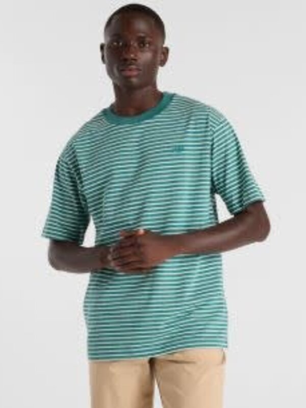 new balance T-shirt homme numeric thin stripe new spruce