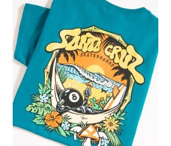 T-shirt homme winkowski 8baller trip galapagos blue