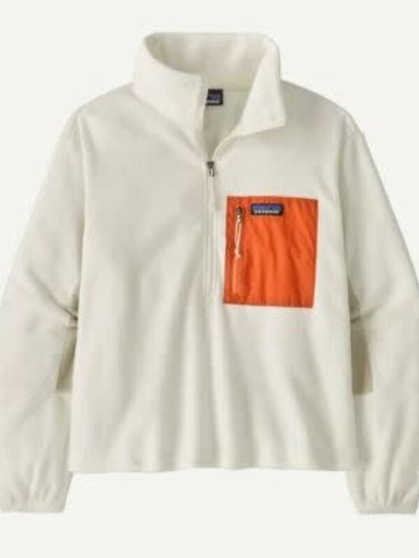 Patagonia Polar femme microdini 1/2 zip birch white rock melon