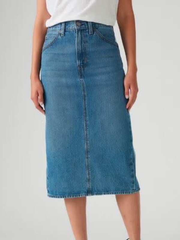 levi's Jupe femme hr back slit meadow game clean hem