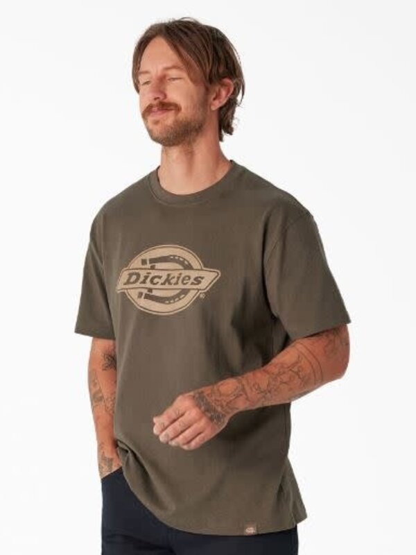 Dickies T-shirt homme logo chest graphic moss green