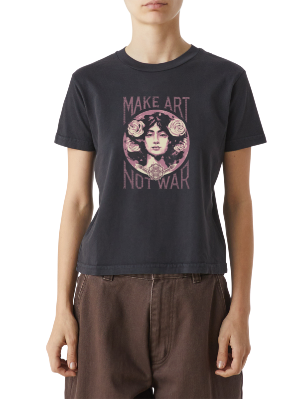 Obey T-shirt femme obey make art not war2 black