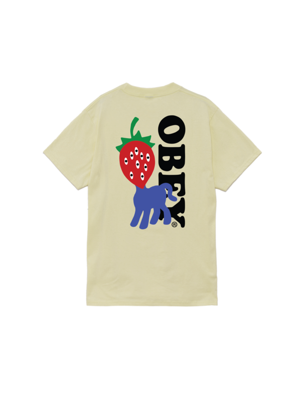 Obey T-shirt homme obey strawberry pale yellow
