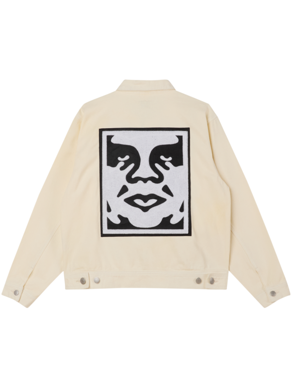 Obey Manteau homme icon hardwork zi up unbleached