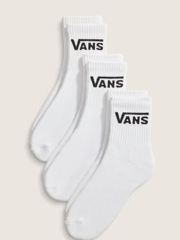 vans Bas femme classic crew 3 pack white