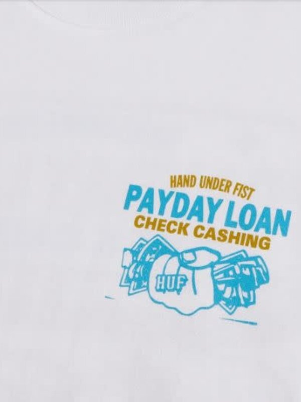 huf T-shirt homme pay day white