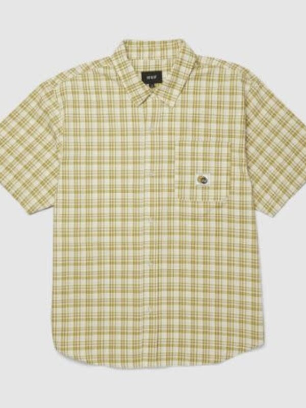 huf Chemise eclipse plaid shirt mustard