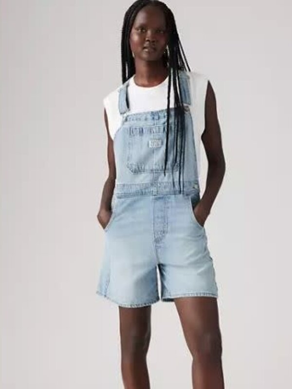 levi's Salopette  femme shortall summer job light wash