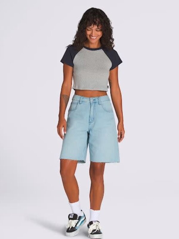 vans Short femme sirelle  cut-off jorts light stonewash