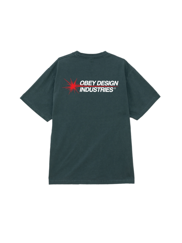 Obey T-shirt homme obey design industries pigment heavyweight rainforest