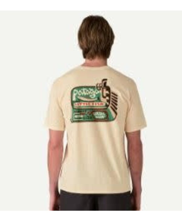 T-shirt homme aquatic action organic little fish:undyed natural