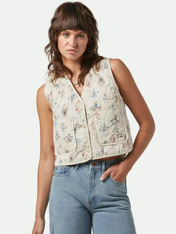 Brixton Veste femme field floral quilted whitecap/hazelnut/ditsy floral