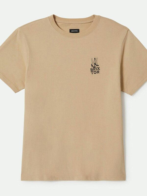Brixton T-shirt homme rosa heavyweight standard cream classic wash