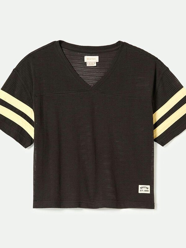 Brixton T-shirt femme vasity football mesh washed black